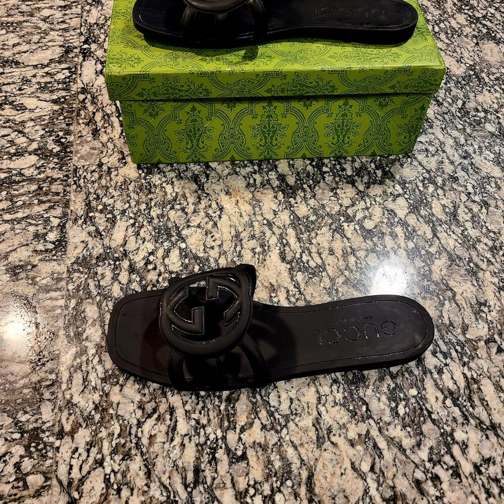 Authentic Women's Interlocking Gucci Slide Sandal - image 7